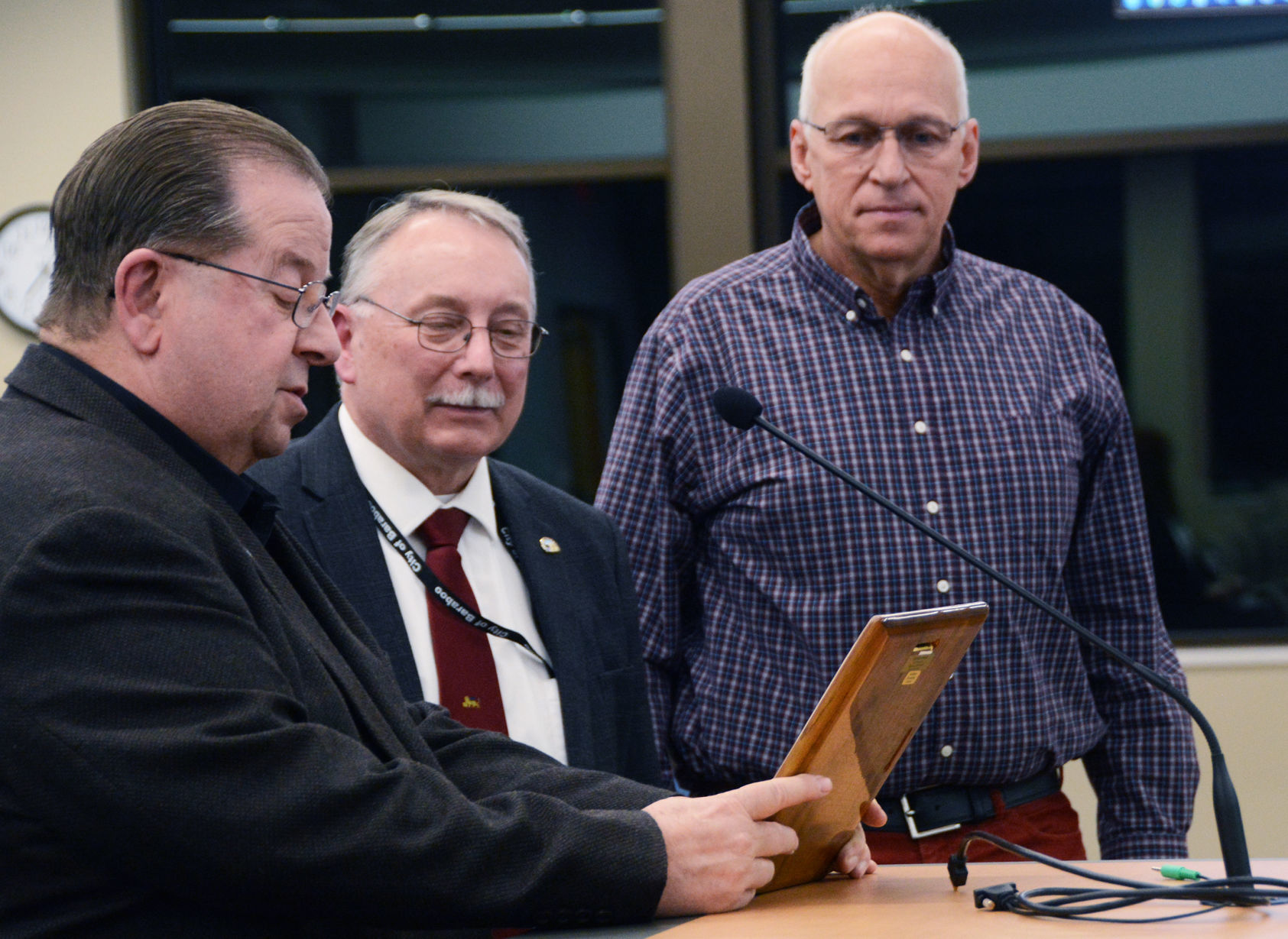 Geick honored upon departure